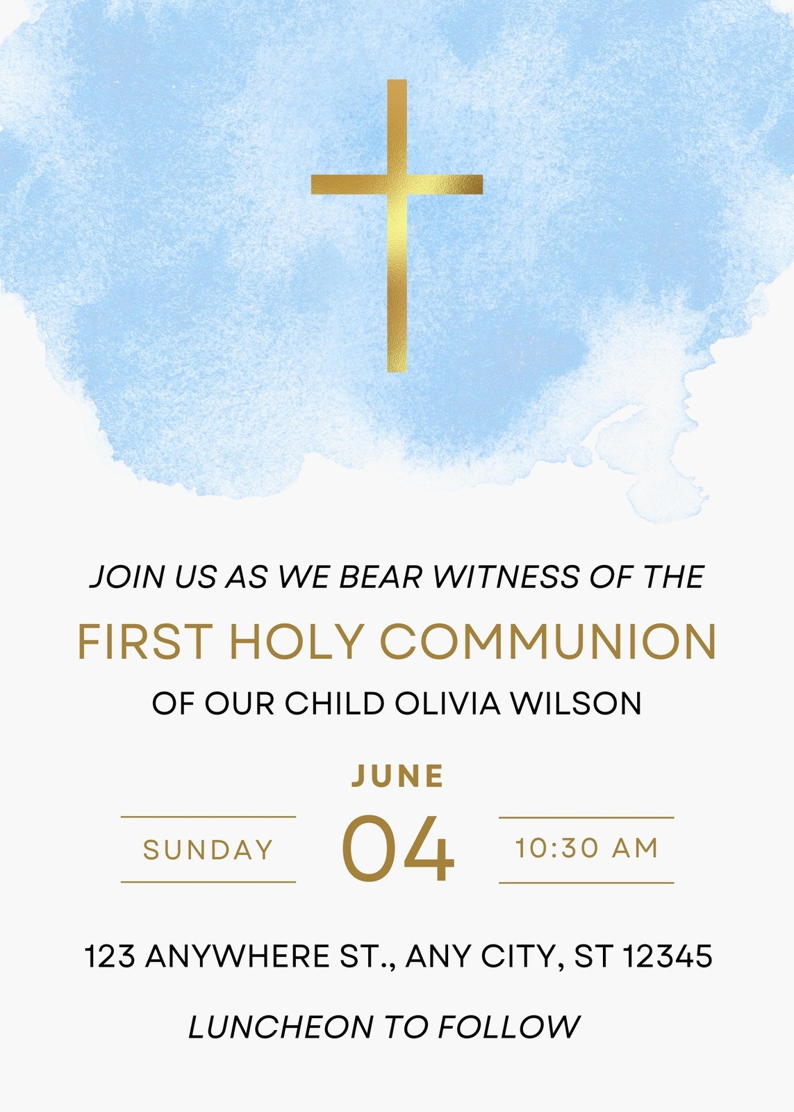 Free First Holy Communion Invitations Templates Wepik 42 OFF