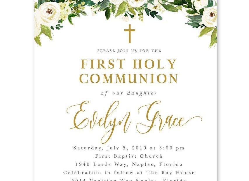 Free First Holy Communion Invitations Templates Wepik 42 OFF