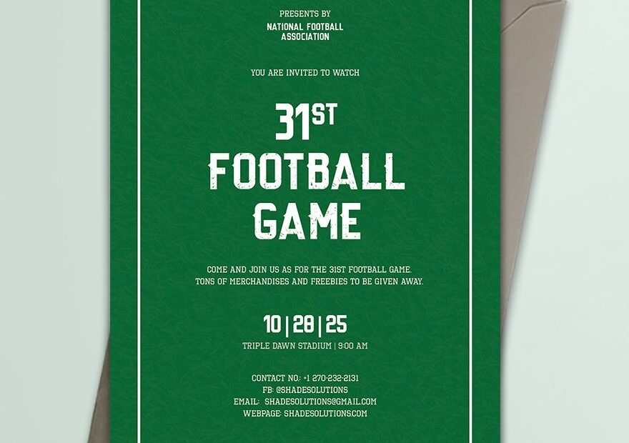 FREE Football Invitation Templates Examples Edit Online Download