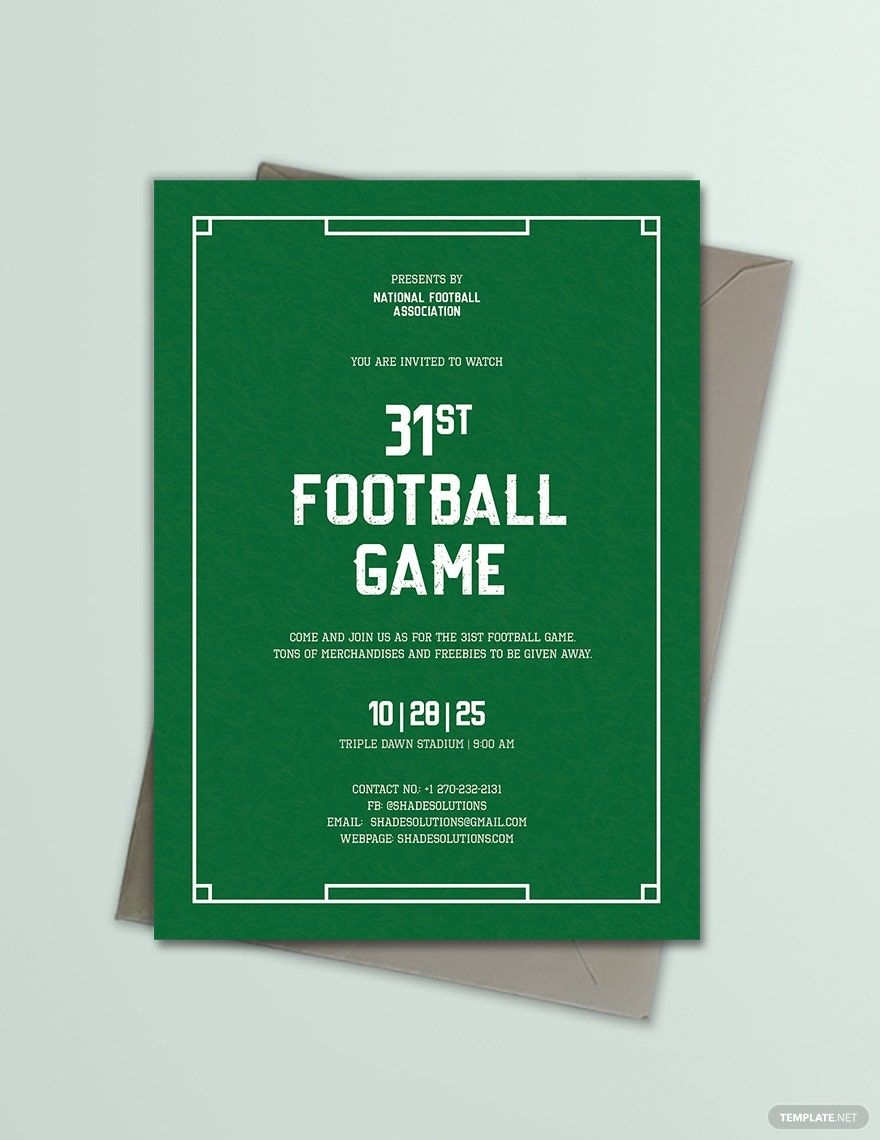 FREE Football Invitation Templates Examples Edit Online Download 