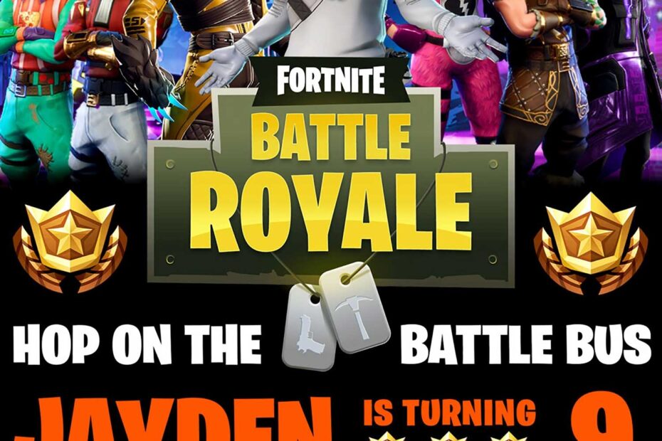 FREE Fortnite Invitation Template Birthday Invitation 46 OFF