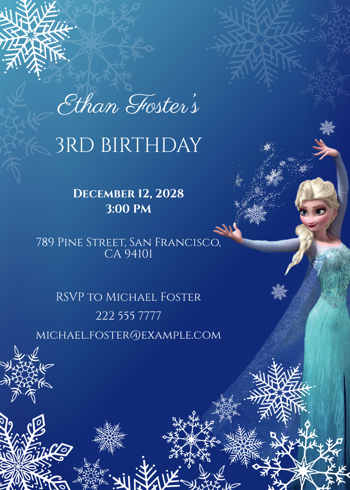Free Frozen Birthday Party Invitation Template To Edit Online Free Frozen Birthday Party Invitation Template To Edit Online