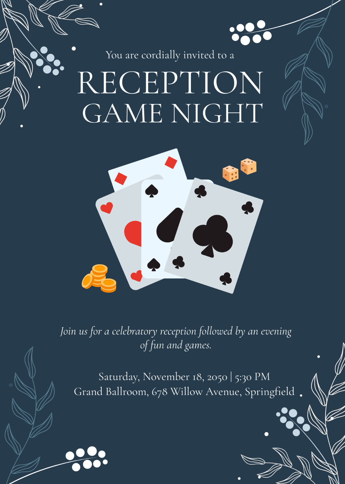 Free Game Night Invitation Template To Edit Online