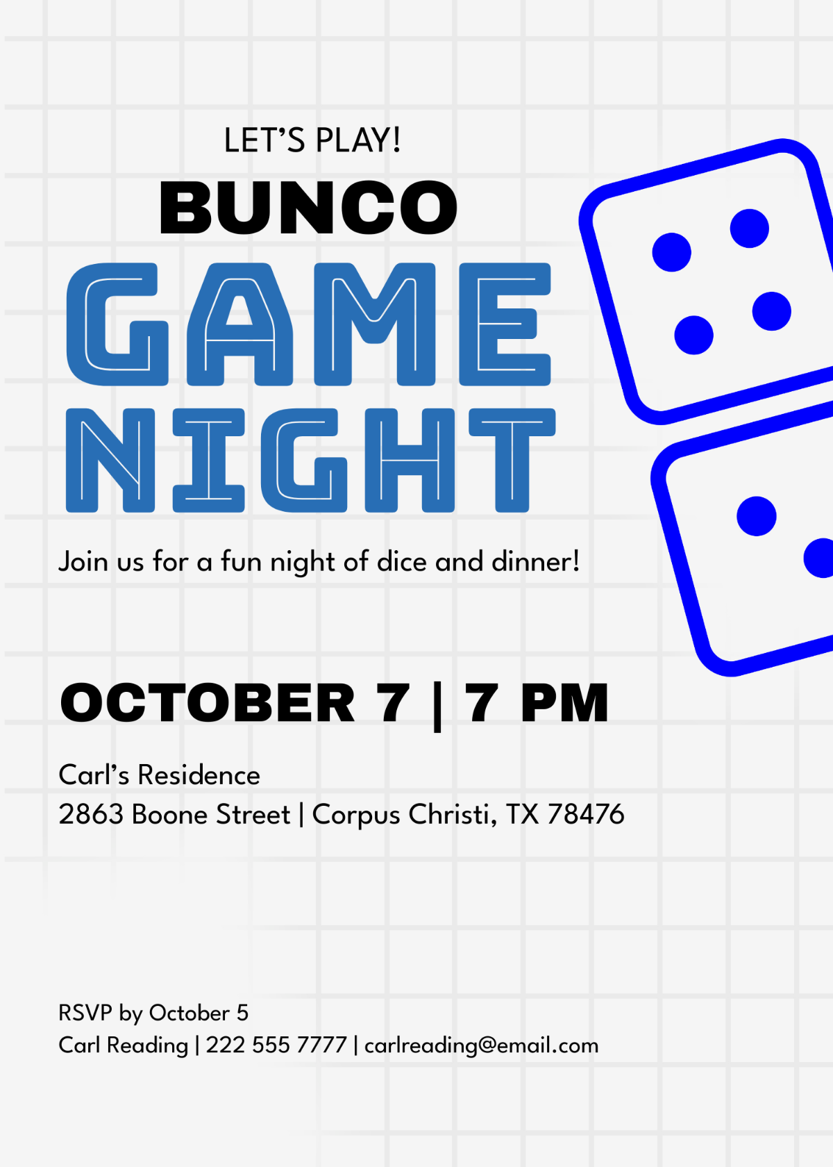 Free Game Night Invitation Template To Edit Online