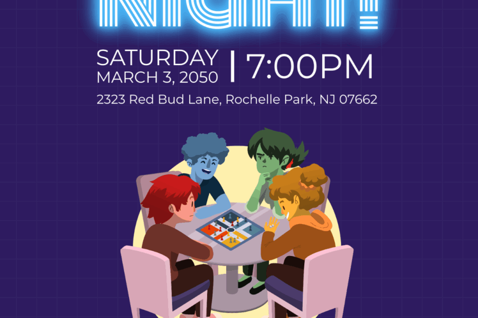 Free Game Night Invitation Template To Edit Online