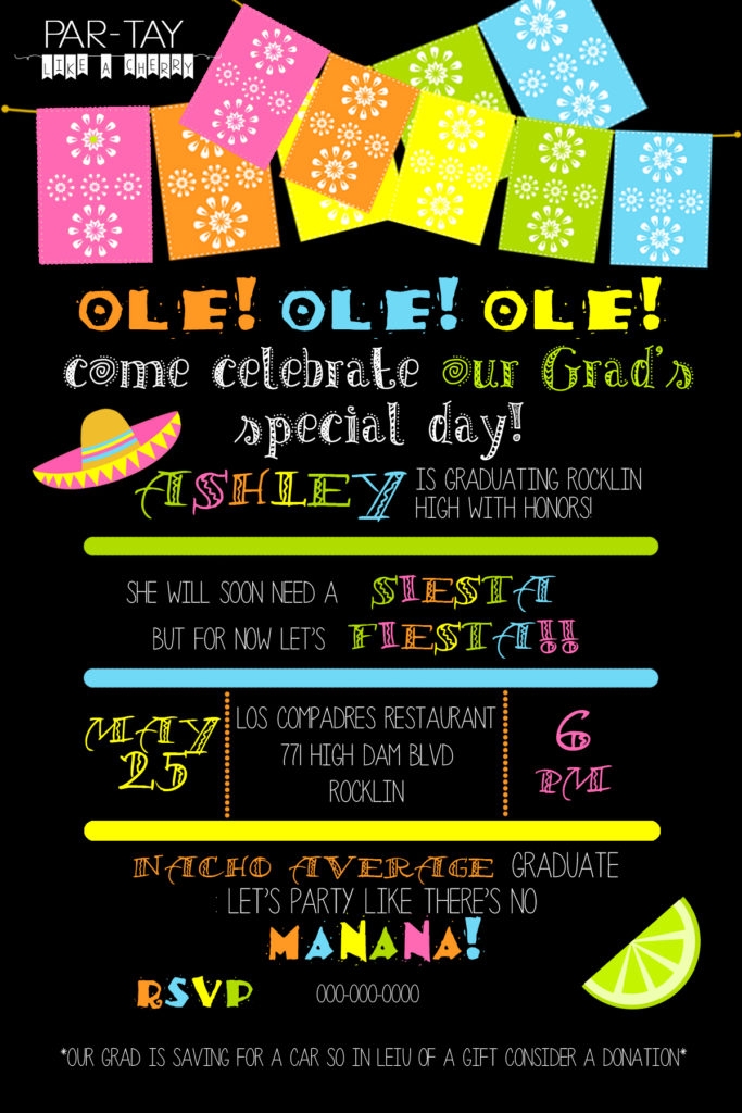 Free Grad Party Invitation Announcement Party Like A Cherry