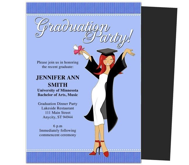 Free Grad Party Invitation Templates Graduation Party Invitations 