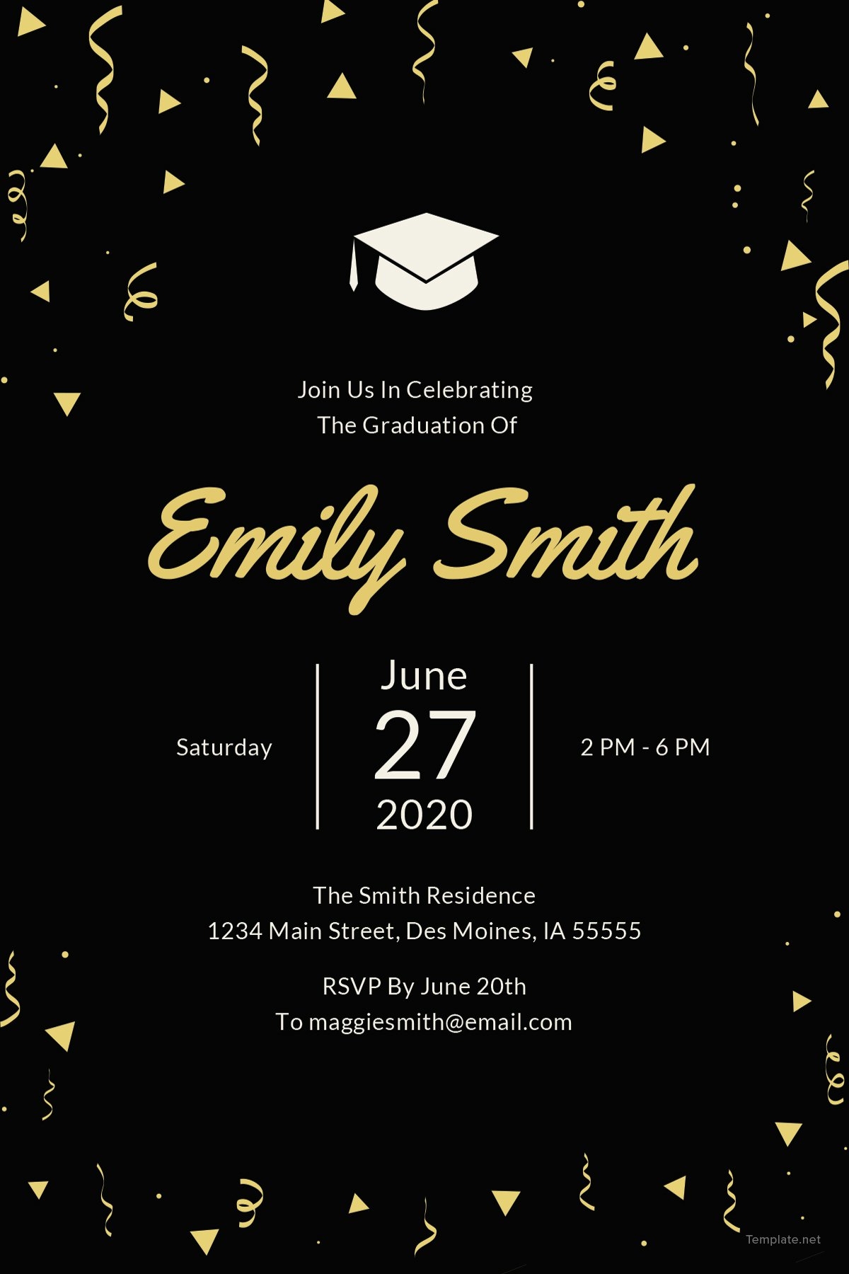 Free Graduation Invitation Template In Microsoft Word Microsoft 