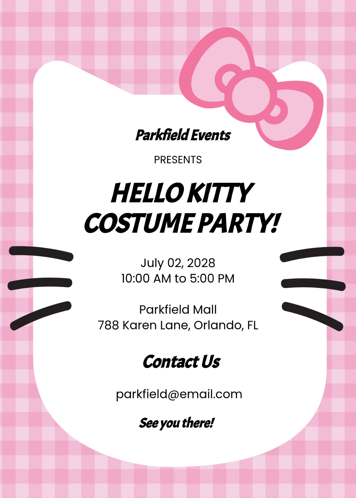 Free Hello Kitty Invitation Template To Edit Online