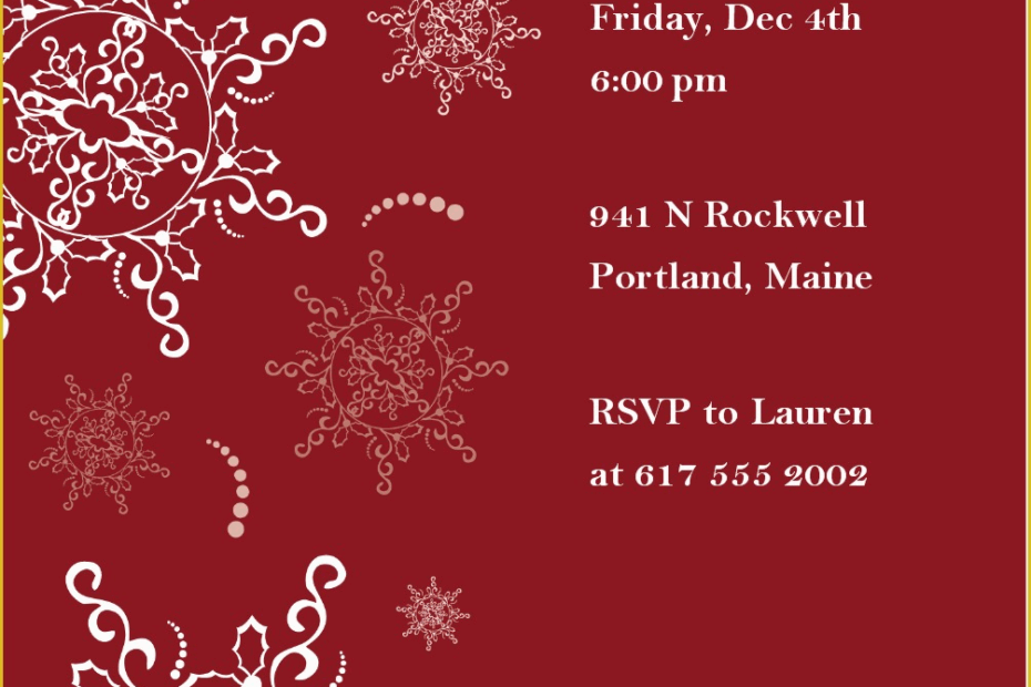 Free Holiday Invitation Templates Word Of 4 Christmas Invitation