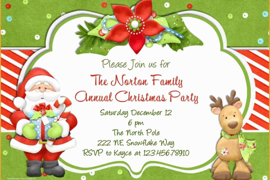 Free Holiday Invite Templates Of 15 Christmas Party Invitation Template