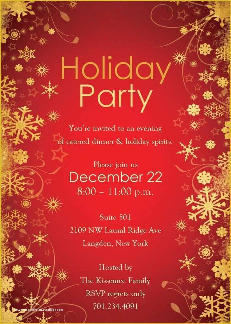 Free Holiday Party Invitation Templates Word Of Best 25 Christmas Party 