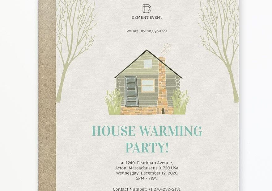 Free Housewarming Party Invitation Template Google Docs Illustrator