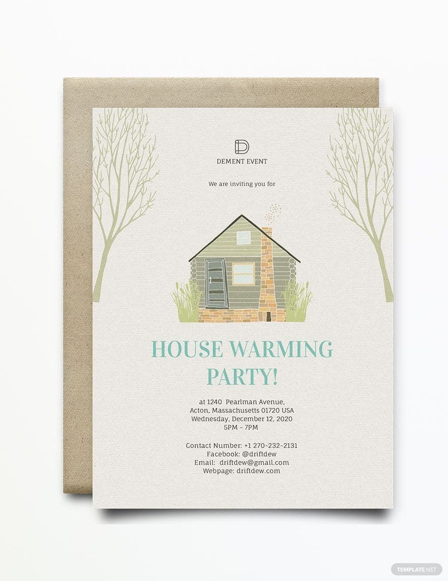 Free Housewarming Party Invitation Template Google Docs Illustrator 