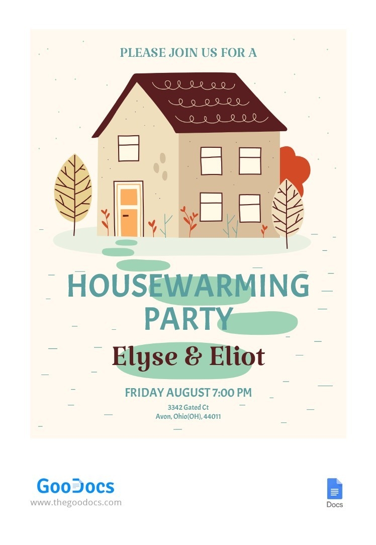 Free Housewarming Party Invitation Template In Google Docs