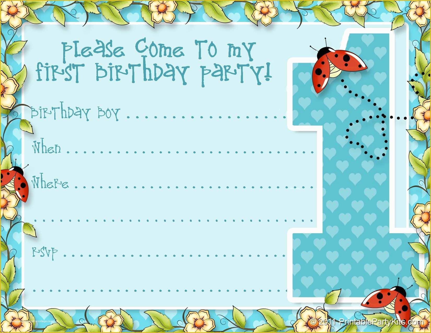 Free Invitation Template Maker Of Kids Birthday Invite Template 