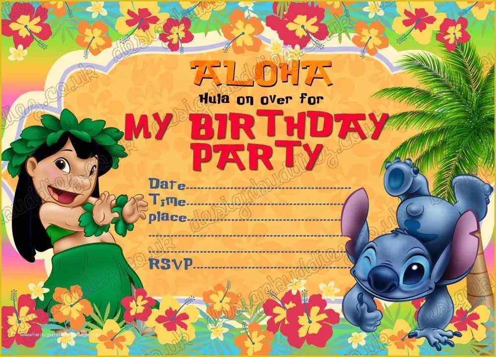 Free Lilo And Stitch Invitation Template Of Lilo And Stitch Scrump 