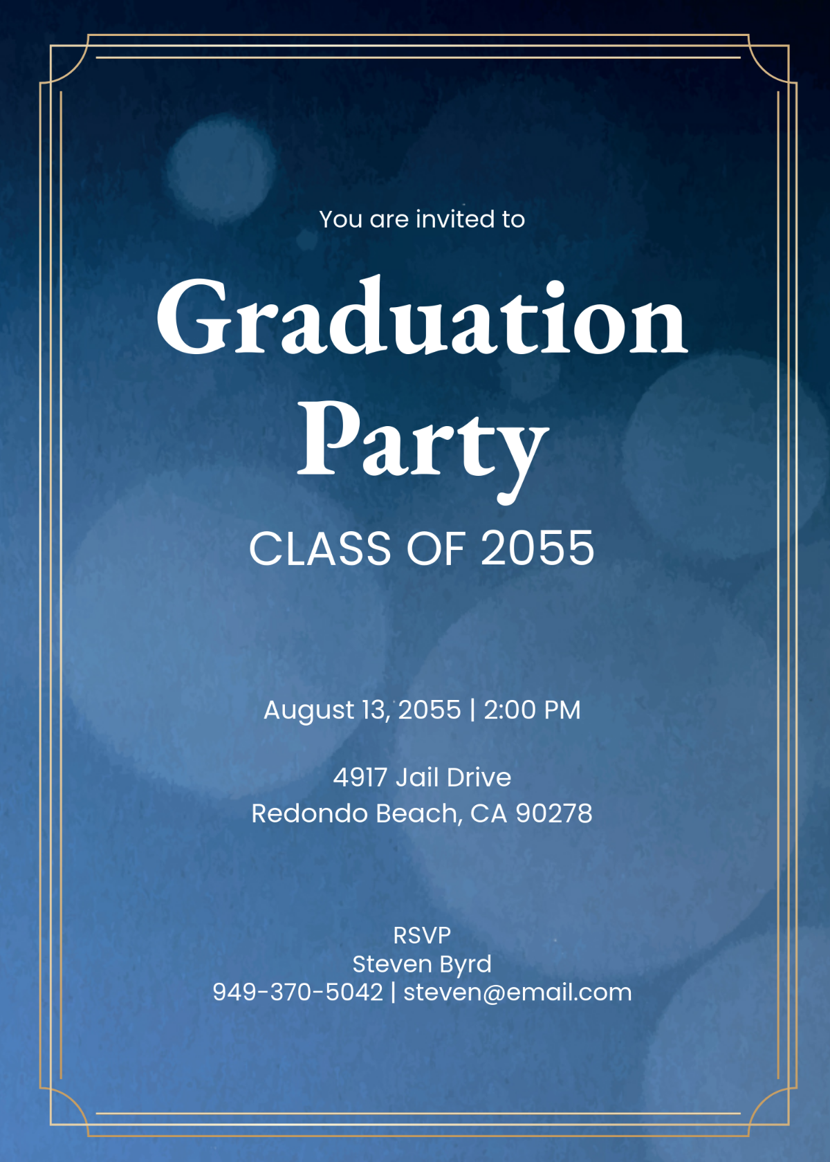 Free Minimalist Graduation Invitation Template To Edit Online