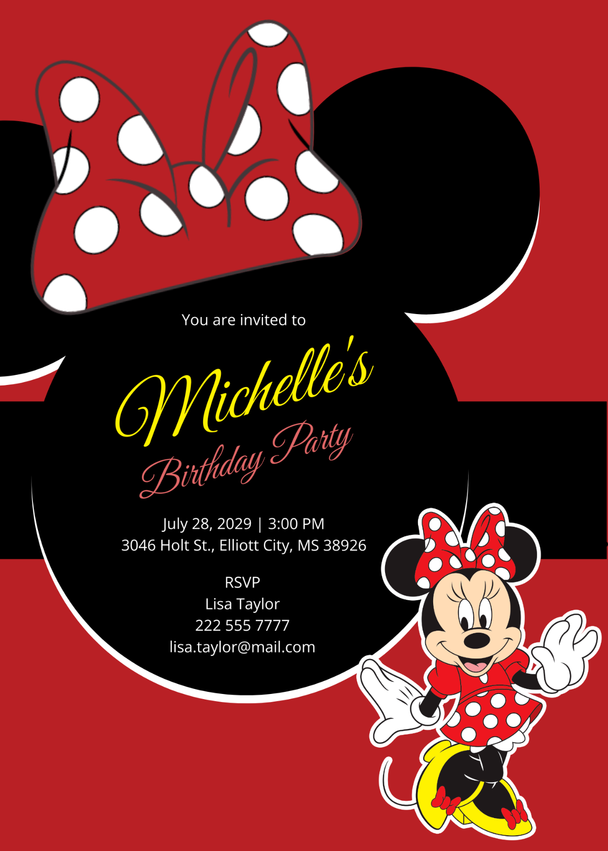 Free Minnie Mouse Templates To Edit Online