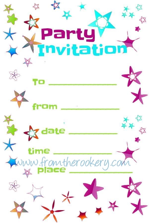 Free Online Birthday Invitations Free Party Invitation Templates 