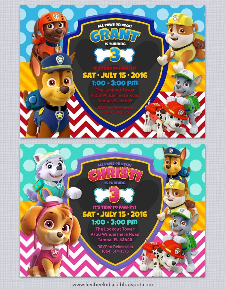 Free Paw Patrol Invitation Printable Free Paw Patrol Templates Paw 