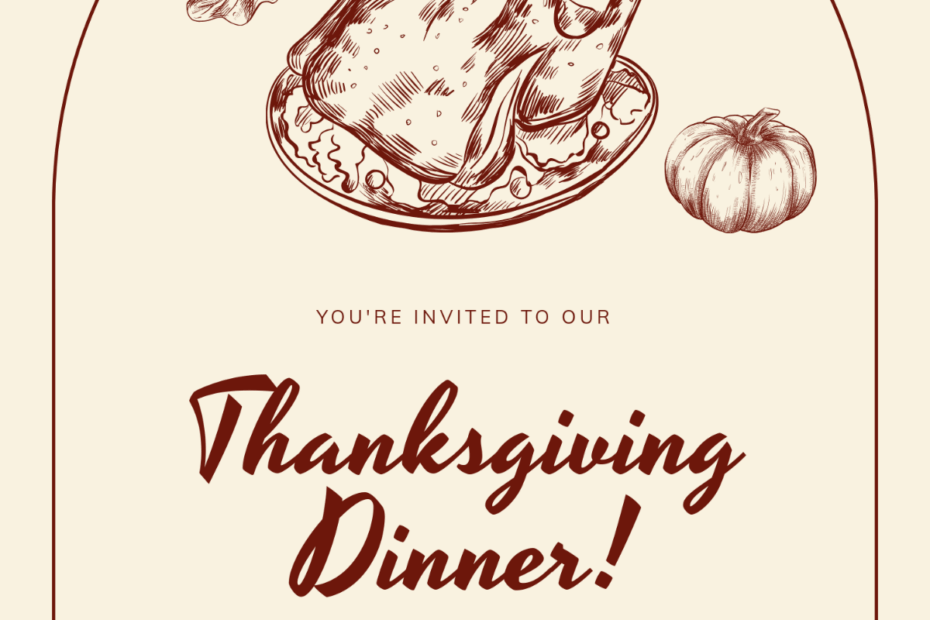 Free Potluck Thanksgiving Invitation Template Edit Online Download