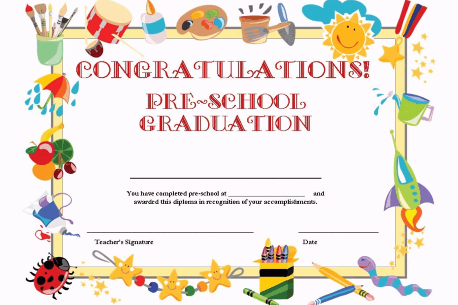 Free Preschool Graduation Invitation Template