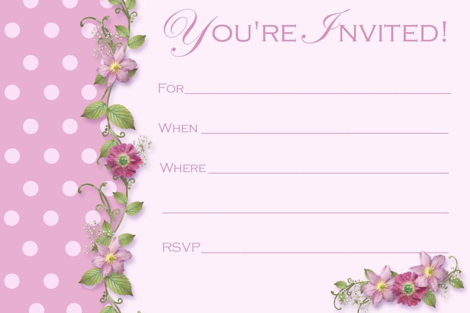 Free Printable 16th Birthday Party Invitation Templates
