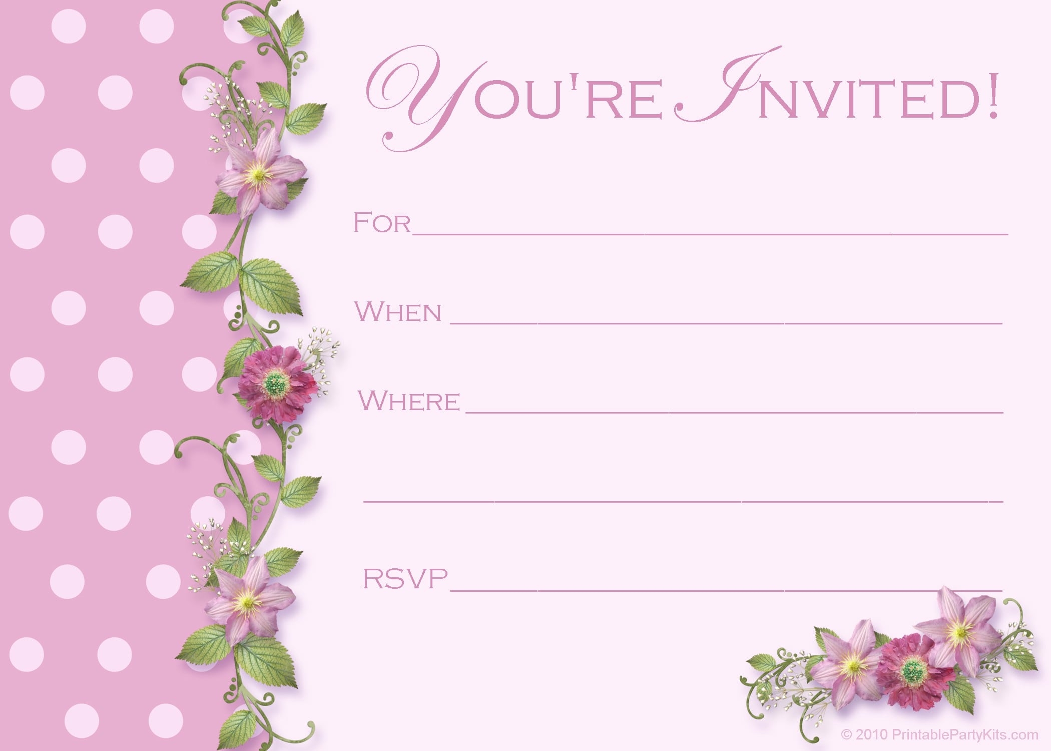 Free Printable 16th Birthday Party Invitation Templates