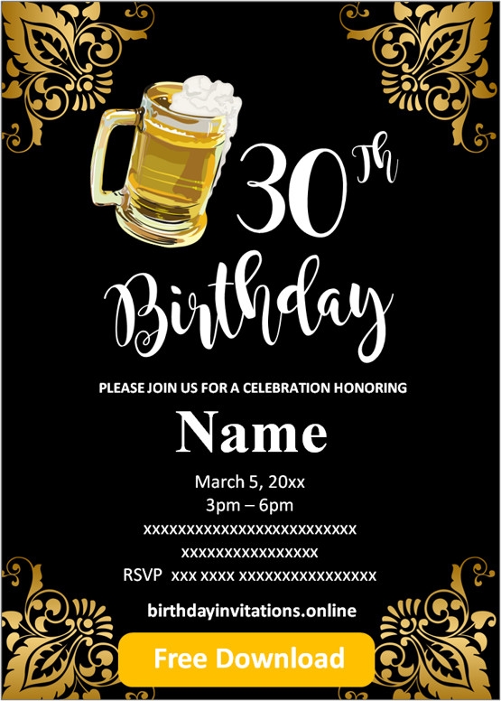 FREE Printable 50th Birthday Invitations Templates Party Invitation