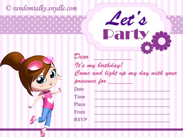 Free Printable Birthday Invitation Templates Free Printable Blank