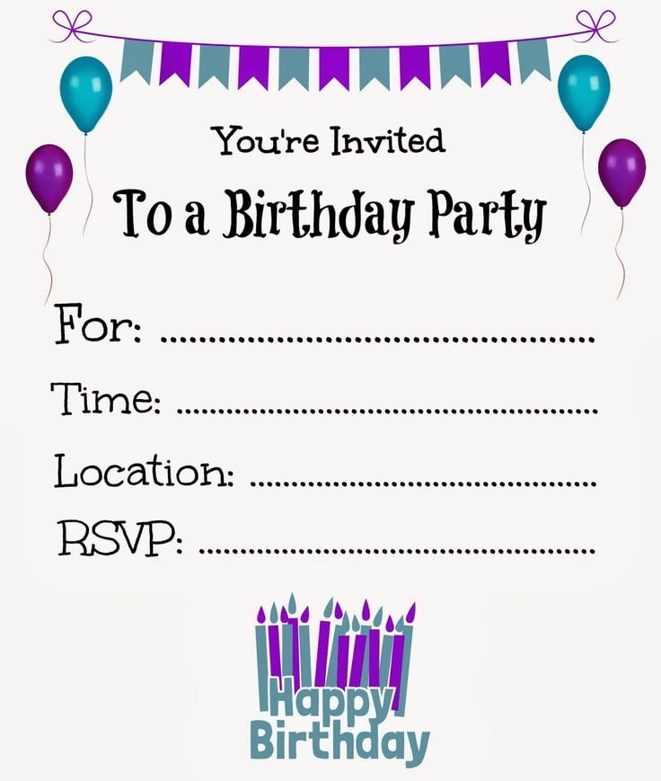 Free Printable Birthday Invitations Online Bagvania FREE Printable 