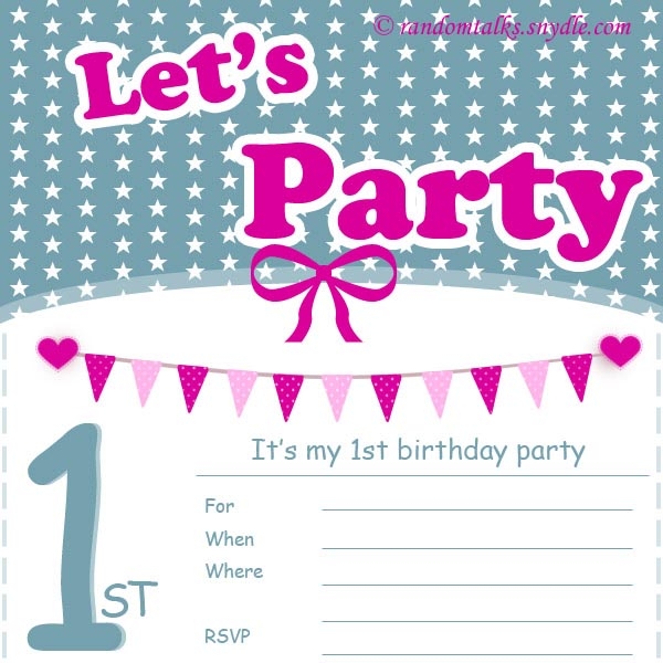 Free Printable Birthday Invitations Random Talks
