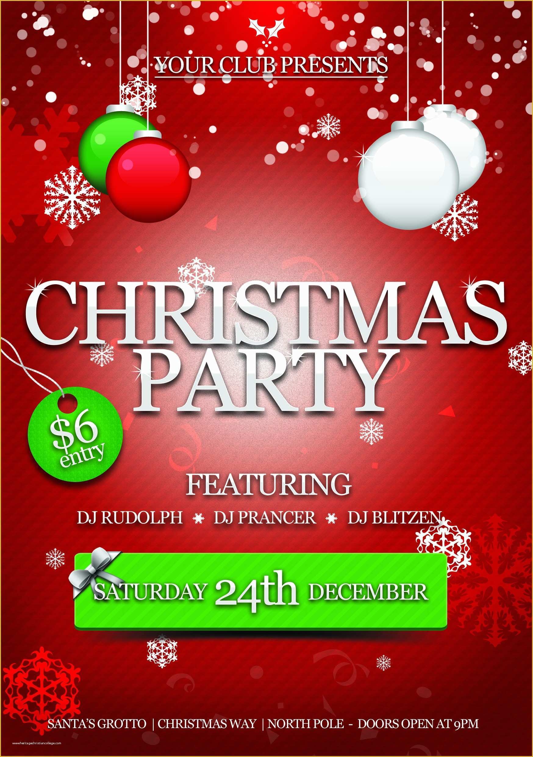 Free Printable Christmas Party Flyer Templates Of Christmas Party 