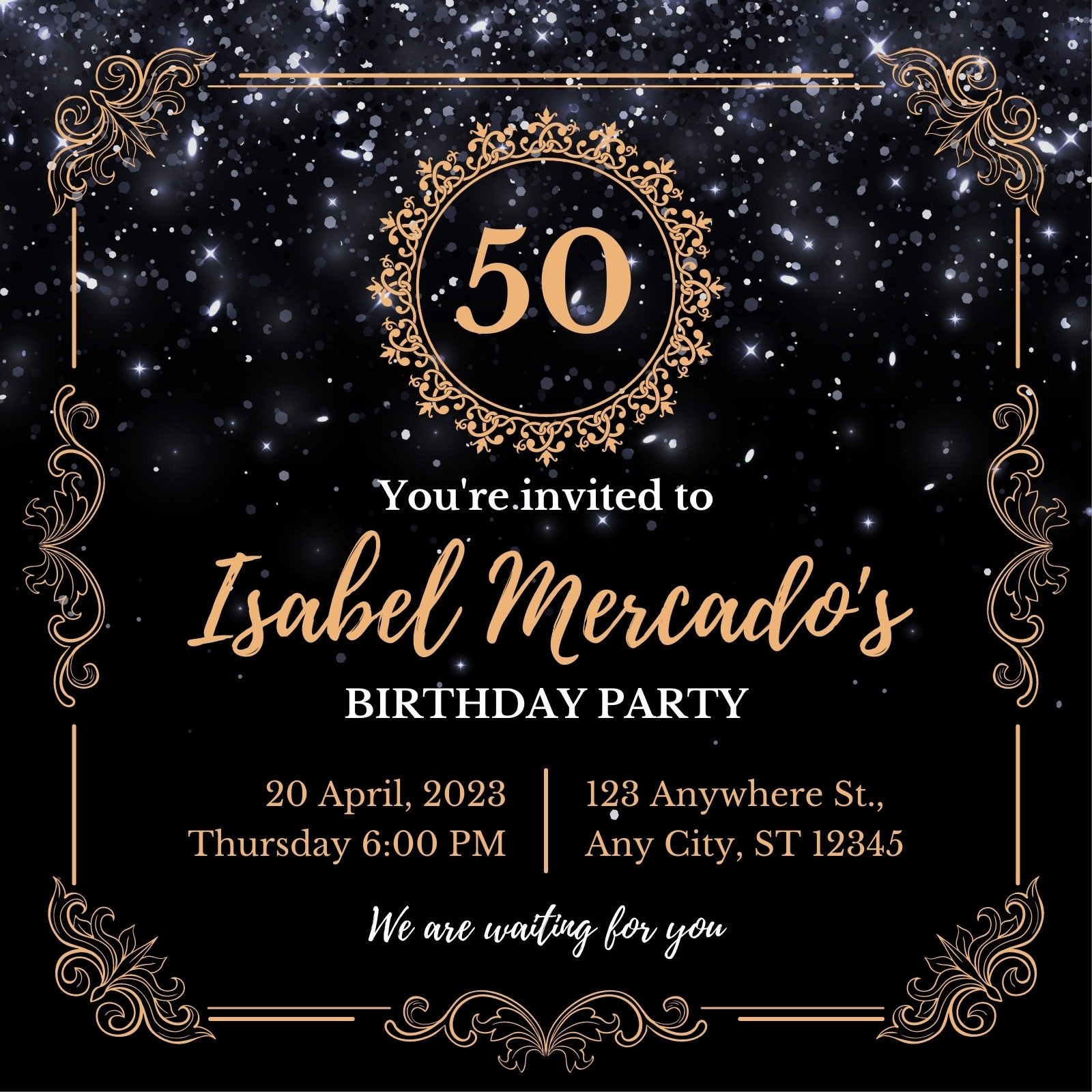 Free Printable Custom 50th Birthday Invitation Templates 42 OFF