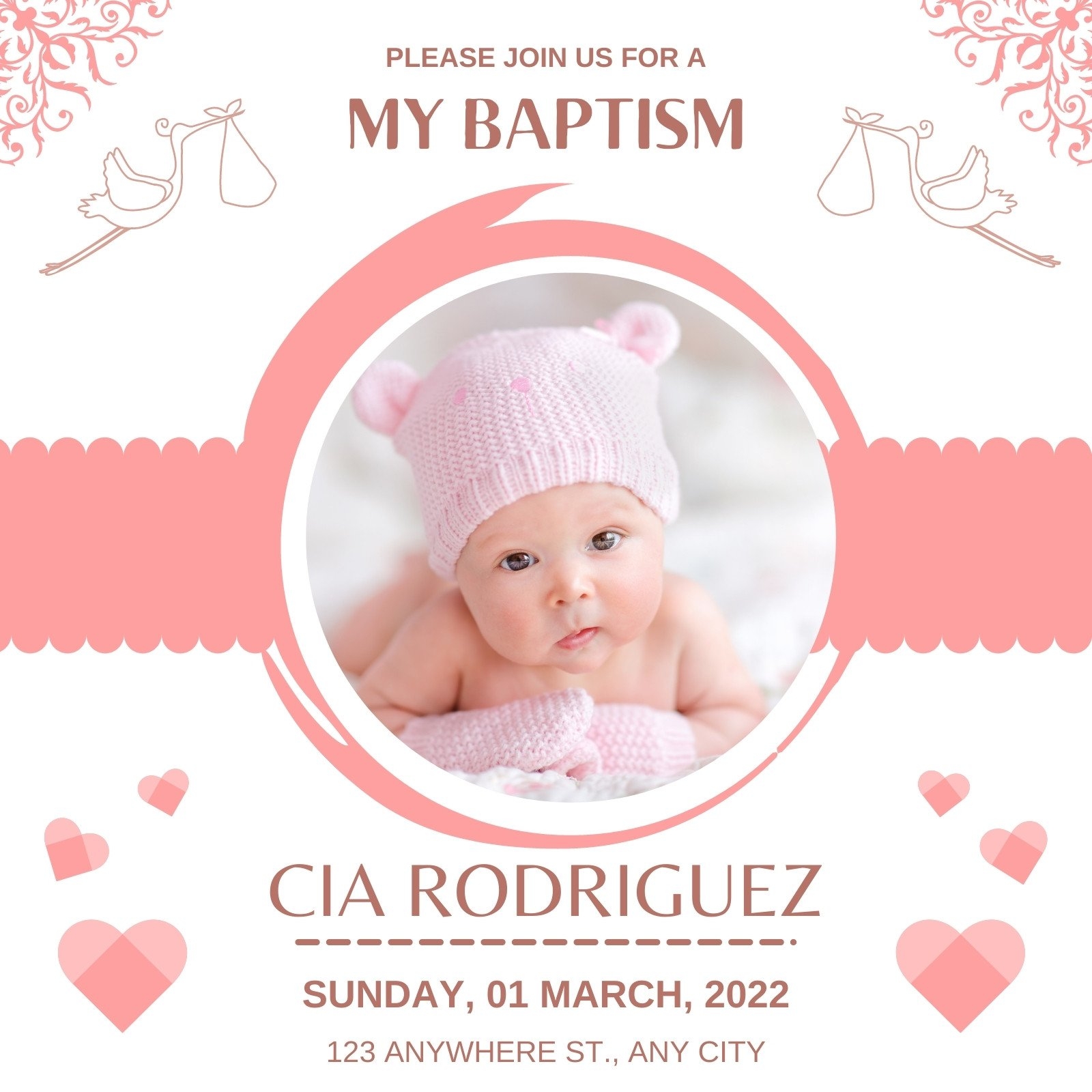 Free Printable Customizable Baptism Invitation Templates 55 OFF