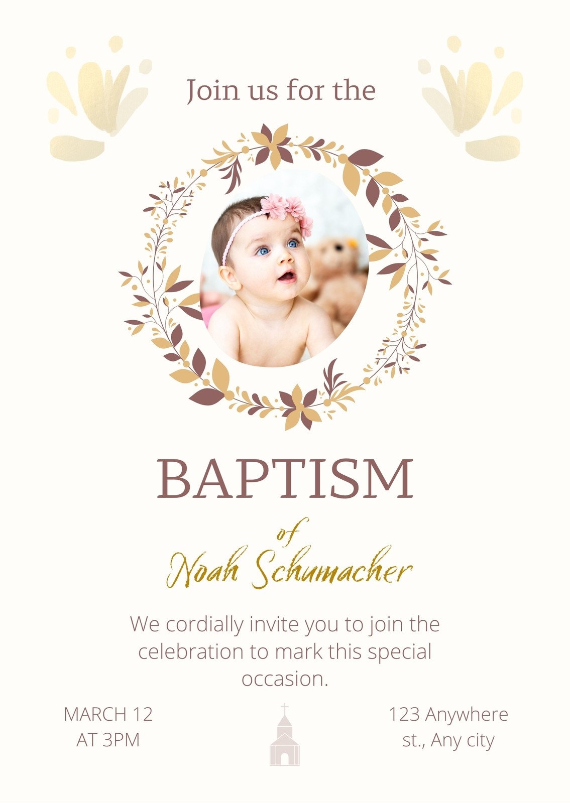 Free Printable Customizable Baptism Invitation Templates 57 OFF