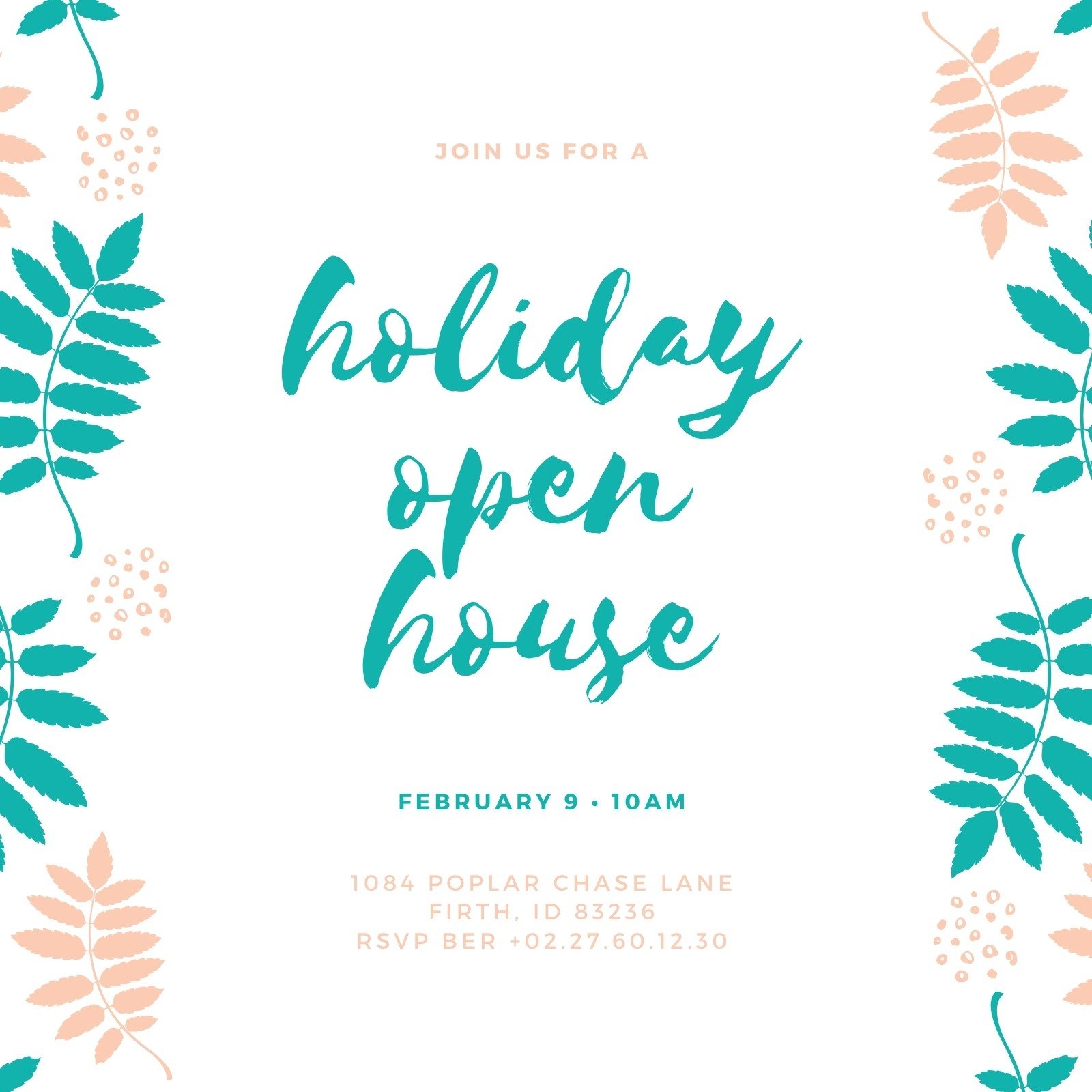 Free Printable Customizable Open House Invitation Templates Canva