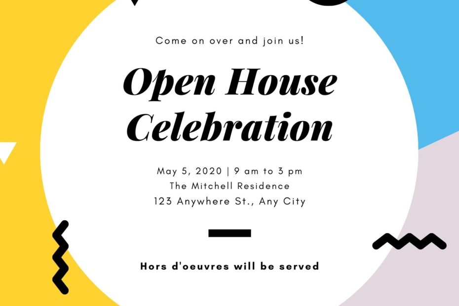 Free Printable Customizable Open House Invitation Templates Canva