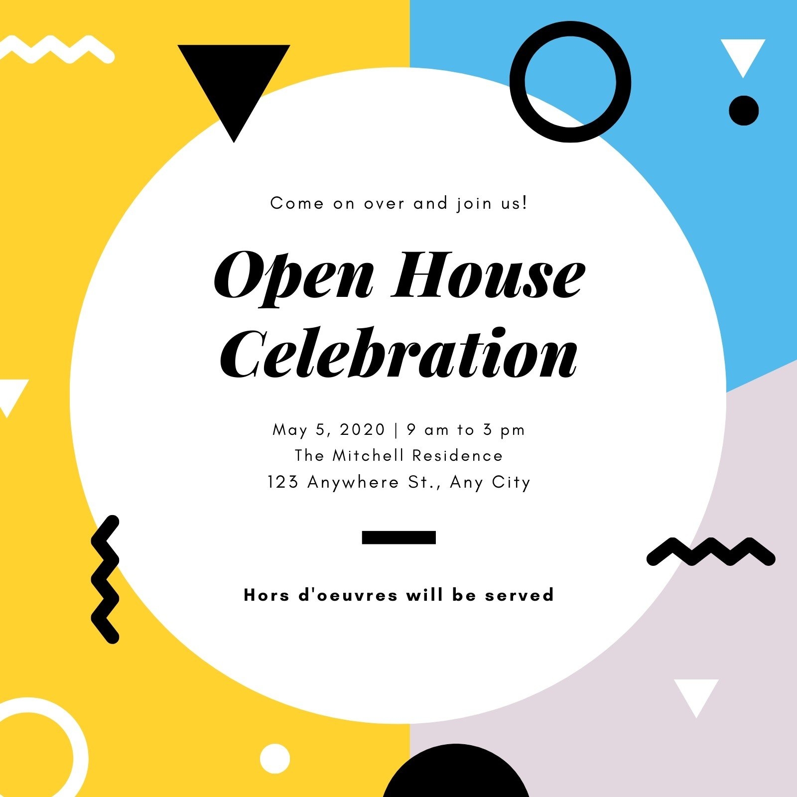 Free Printable Customizable Open House Invitation Templates Canva