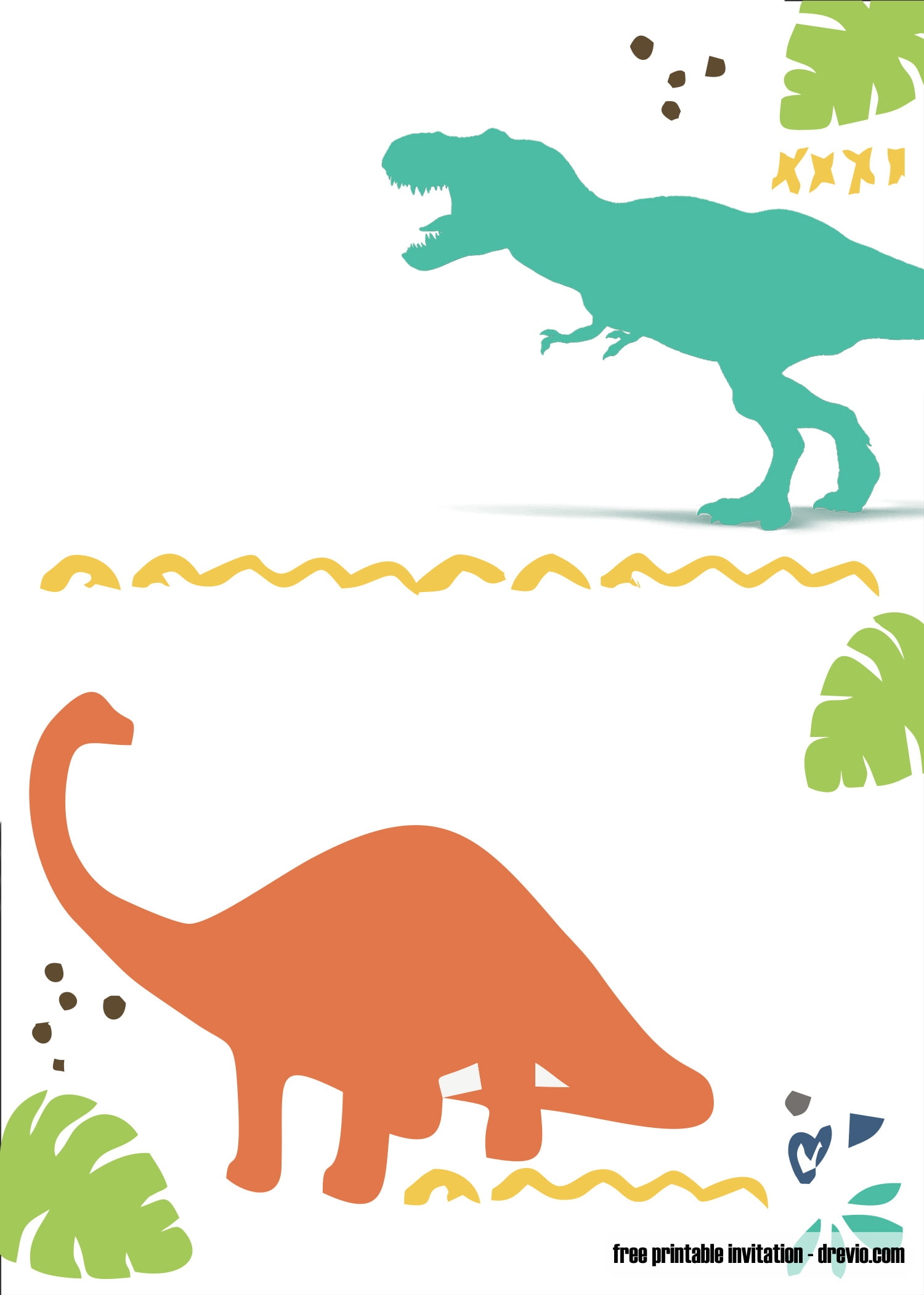 FREE Printable Dinosaur Invitation Template Download Hundreds FREE 