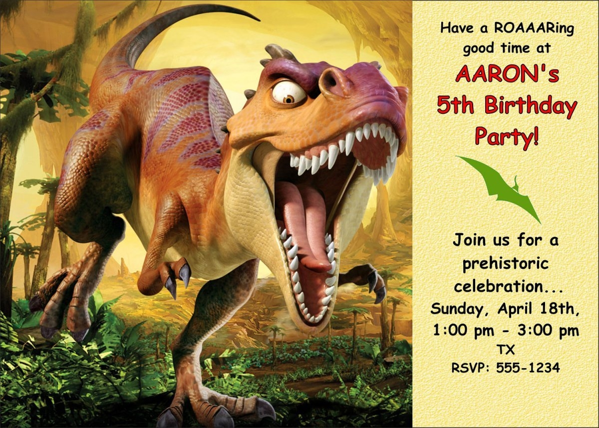 Free Printable Dinosaur Invitations Birthday