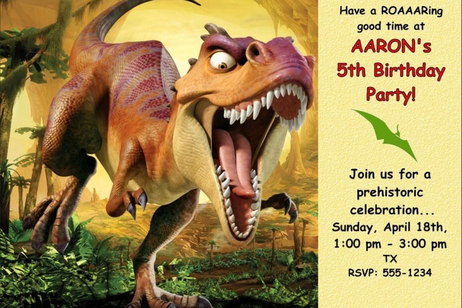 Free Printable Dinosaur Invitations Birthday