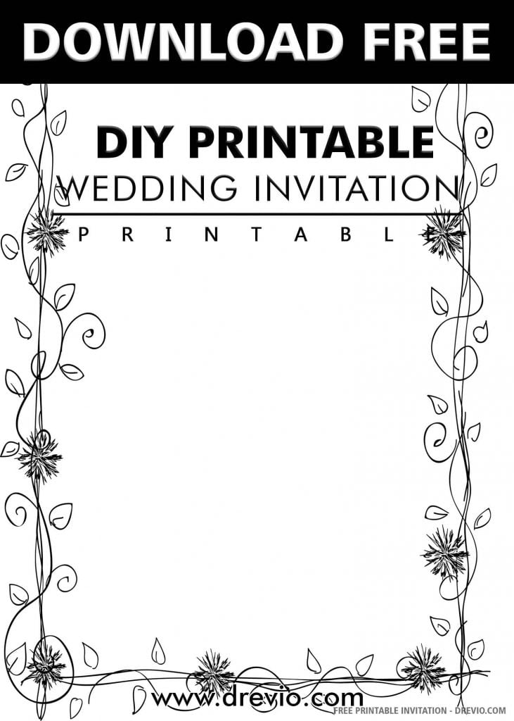 Free Printable Diy Wedding Invitations Template Printable Templates