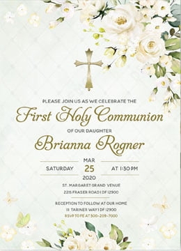 Free Printable First Communion Invitation Templates Free Printable