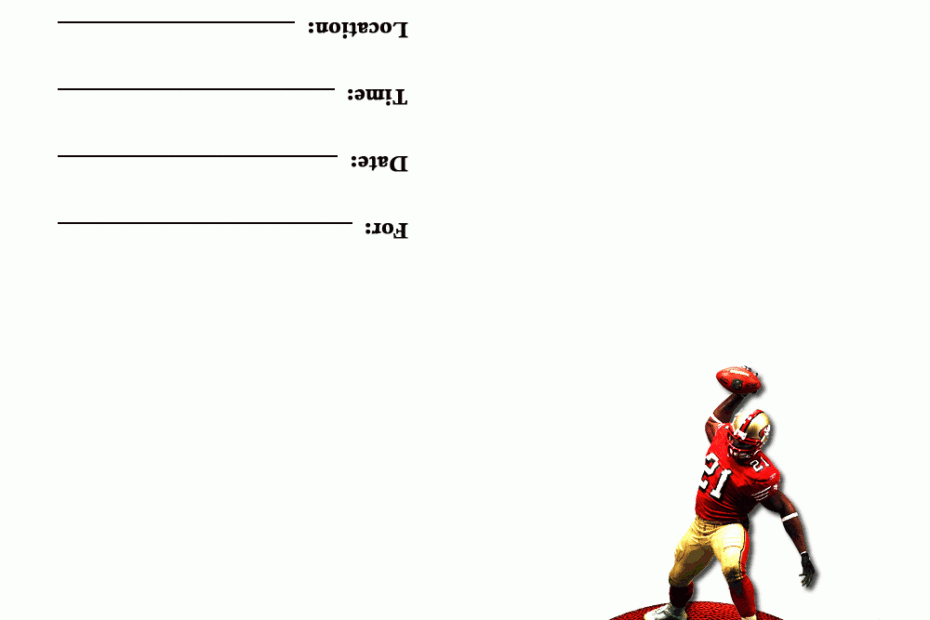 Free Printable Football Invitations Templates