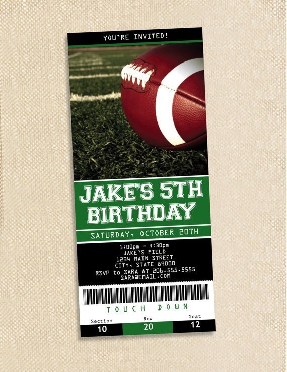 Free Printable Football Invitations Templates Invitation Design Blog