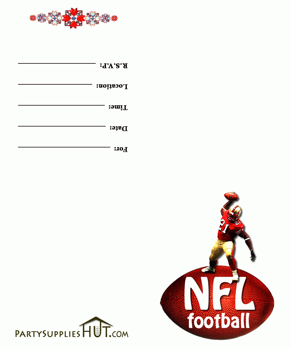 Free Printable Football Invitations Templates