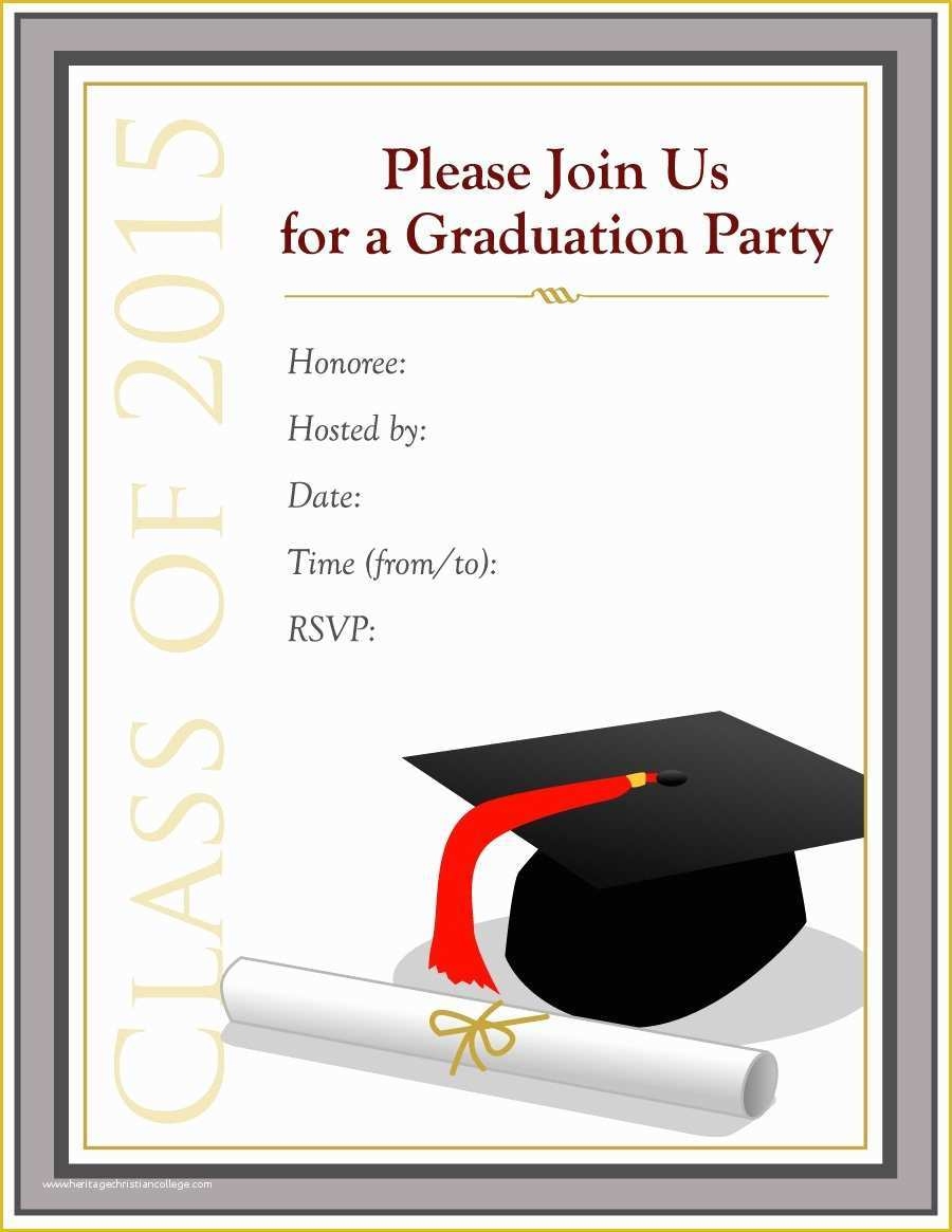 Free Printable Graduation Invitation Templates Of Free Printable 