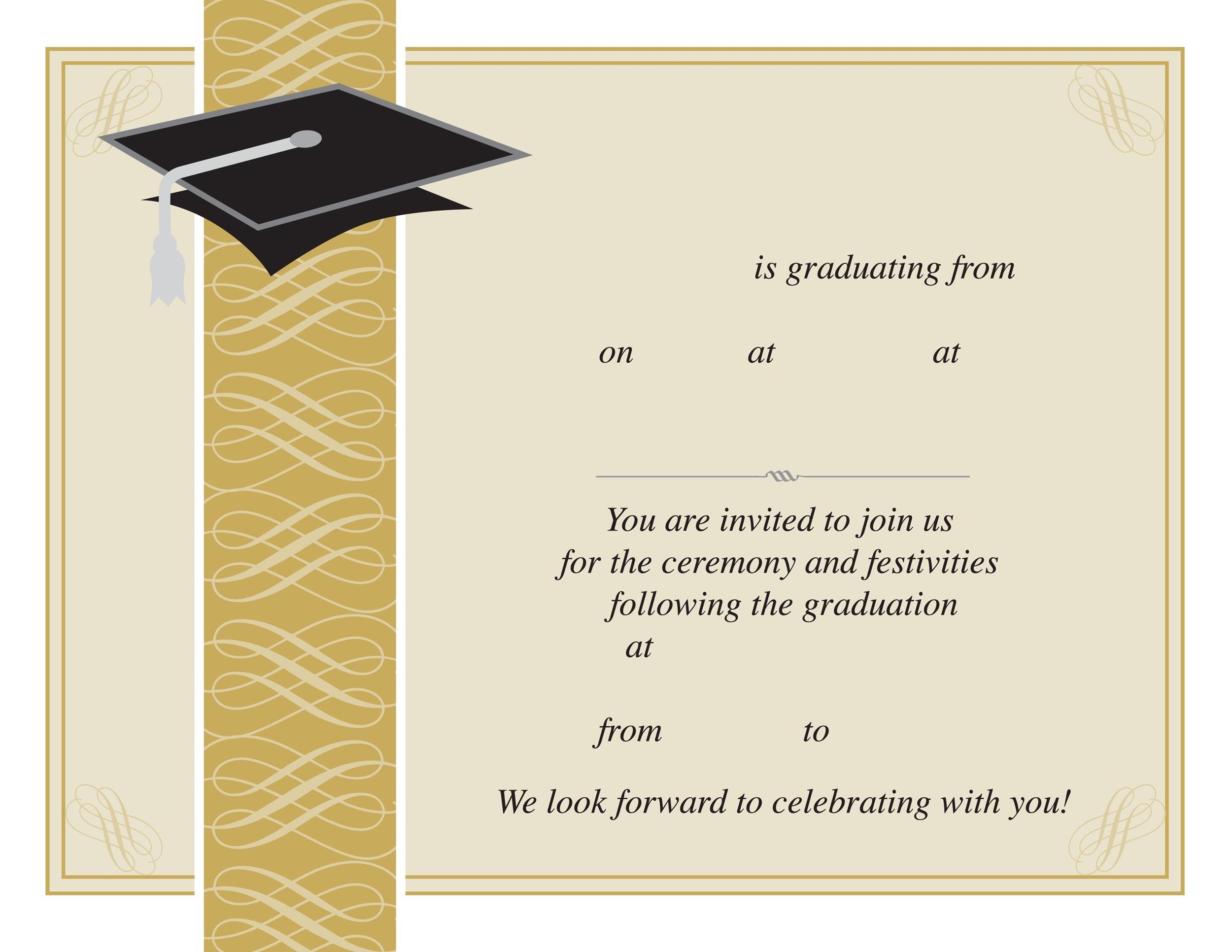 Free Printable Graduation Invitations 2025 Eldon P Bradley
